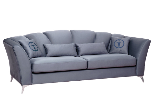 Диван треxместный 95x100x250см Garda Decor Annette велюровый бирюзовый