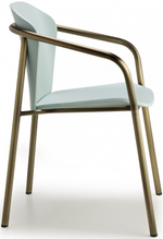 Кресло деревянное Scab Design Finn Metal Wood, винтажная бронза, бук матовый аквамарин