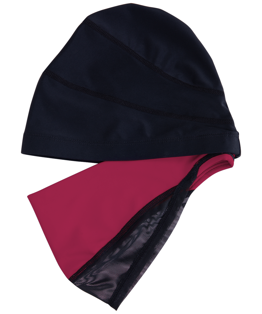 Шапочка для плавания Duplo Black/Raspberry, полиамид, для длинных волос