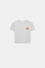 УКОРОЧЕННАЯ ФУТБОЛКА С ВЫШИВКОЙ «МЕДВЕДЬ» — ZARA