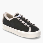 Замшевые кеды INUIKII Shearling Low Black на меху