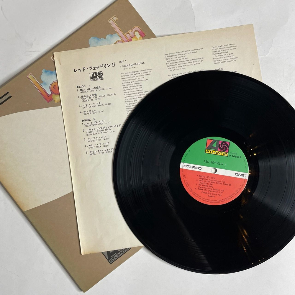 Винтажная виниловая пластинка LP Led Zeppelin II (Japan 1976) (No Obi) Heartbreaker