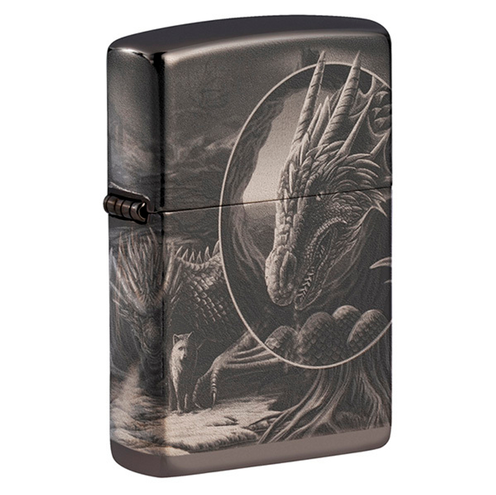 Зажигалка Zippo Lisa Parker Dragon с покрытием High Polish Black