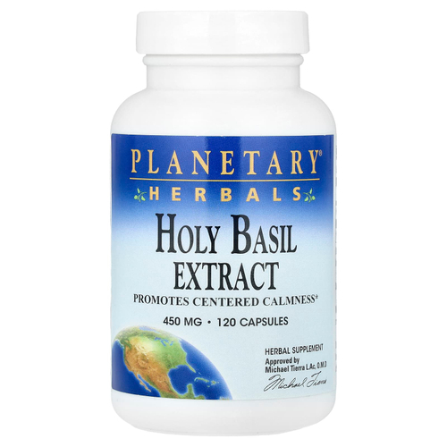 Planetary Herbals, Экстракт базилика священного, 450 мг, 120 капсул