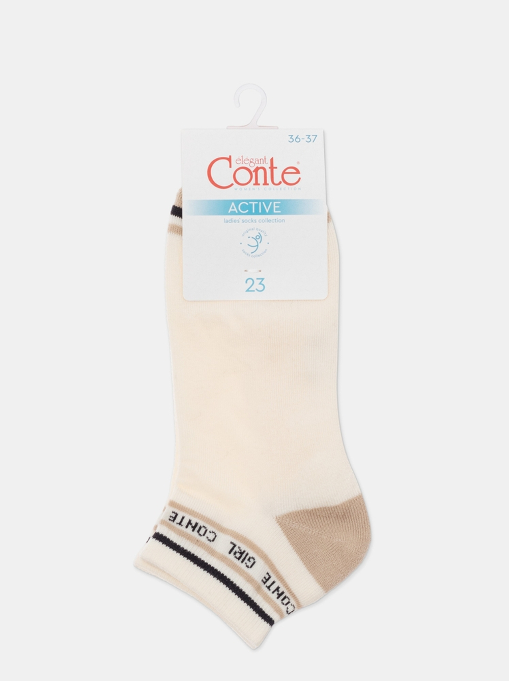 CONTE ELEGANT ACTIVE Носки женские хлопковые (короткие, махр. стопа)