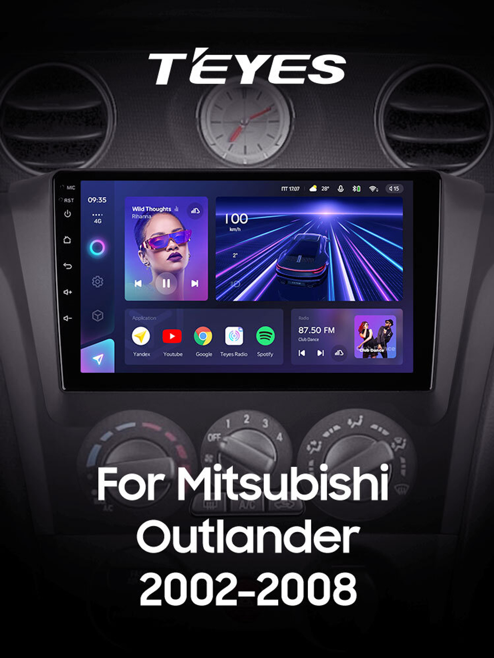Teyes CC3 9" для Mitsubishi Outlander 1, Airtrek  2002-2008