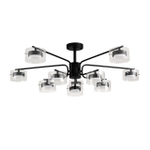 8349/10C COMFI LN26 232 черный/прозрачный, металл/стекло Светильник потолочный LED GX53 10*7W 220V NATALINA