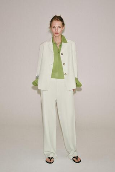 БРЮКИ ИЗ СМЕСОВОГО ЛЬНА — ZW COLLECTION — ZARA