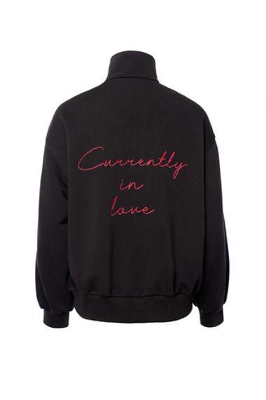 «Half Zip in love» Толстовка с вышивкой.