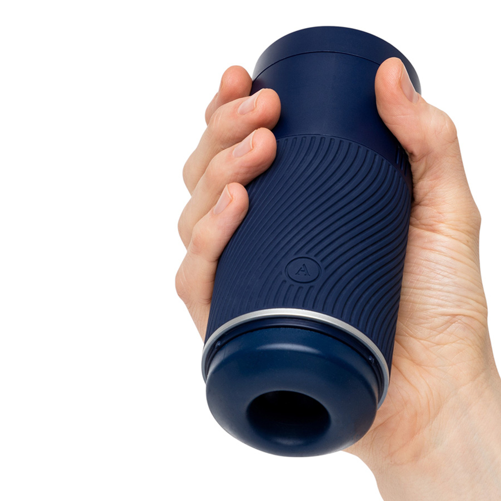 Синий мастурбатор 18см с регулируемым эффектом вакуума ARCwave Pow Silicone Dual-Entrance Suction Control Male Masturbator Blue