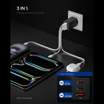Блок питания Spigen EE673EU 3-PORT NETWORK CHARGER 67W BLACK