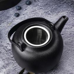 Чайник 950 мл d 14 см h10,5 см с ситом Smooth Black Raw Stellar P.L. Proff Cuisine [1]