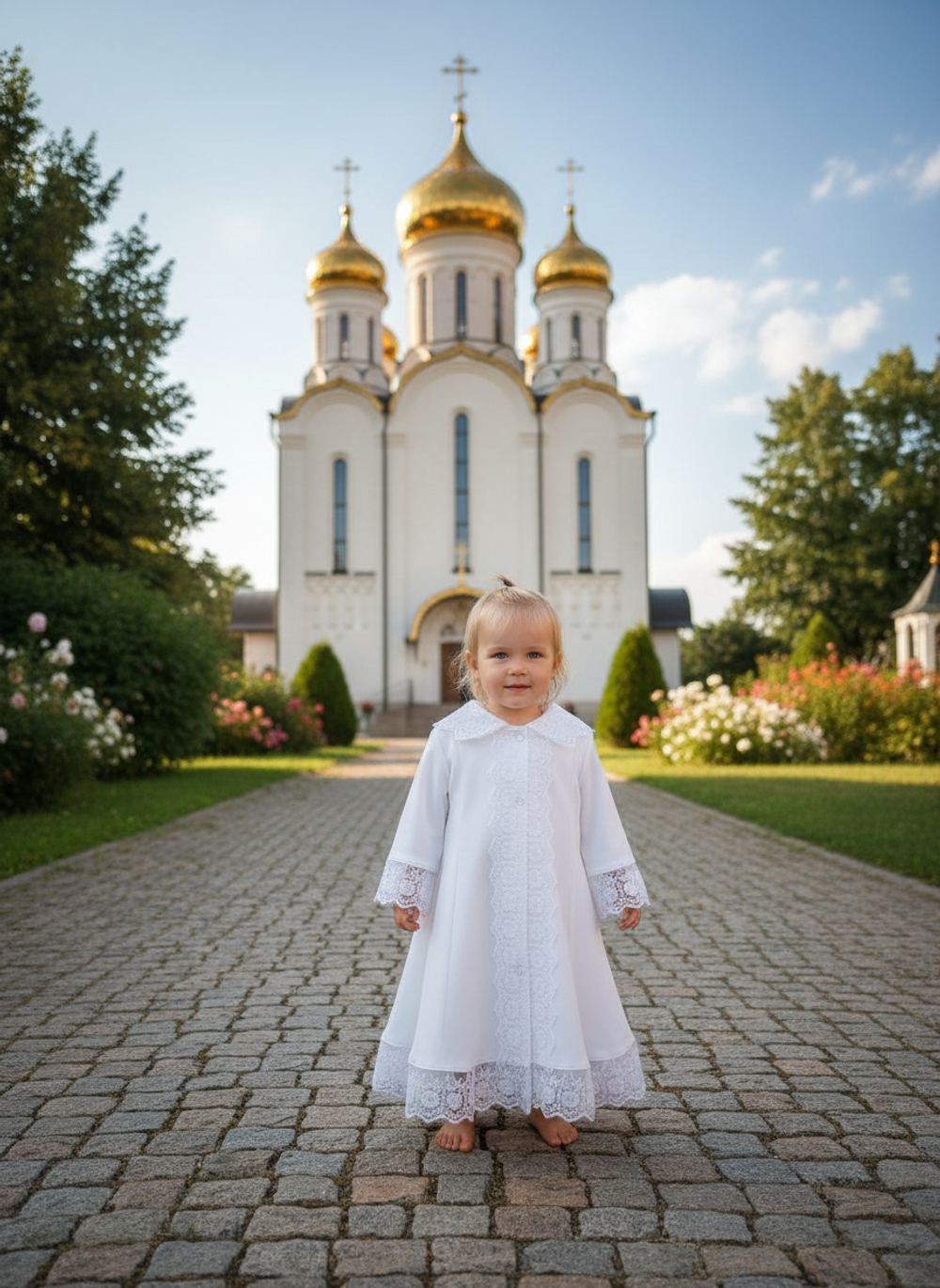 Крестильное платье с капюшоном "Алисия "