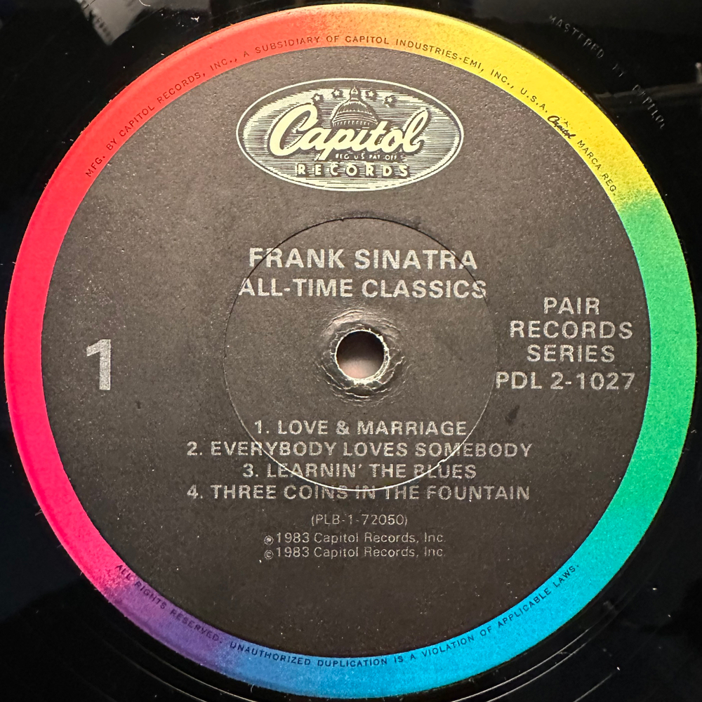 Frank Sinatra ‎– All-Time Classics 2LP (США 1983г.)