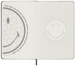 Блокнот А5 Moleskine LE SMILEY (LESMILEYNTBKCLT) 13х21 см, 176 стр. в линейку, черный в подарочной коробке