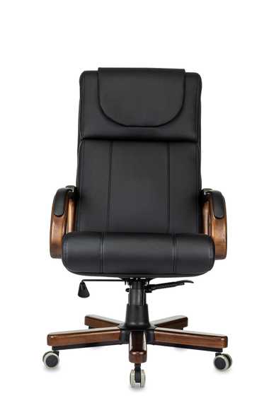 Кресло руководителя Бюрократ T-9933Walnut черный эко.кожа крестов. металл/дерево
