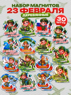 Магниты на 23 февраля мужчине набор