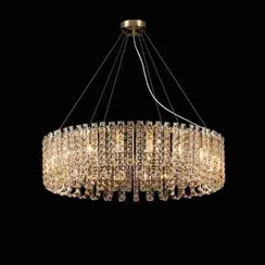 Люстра подвесная NewRgy NW082-ф1000*H280(1500) BRONZE, 18×40 Вт, бронзовая