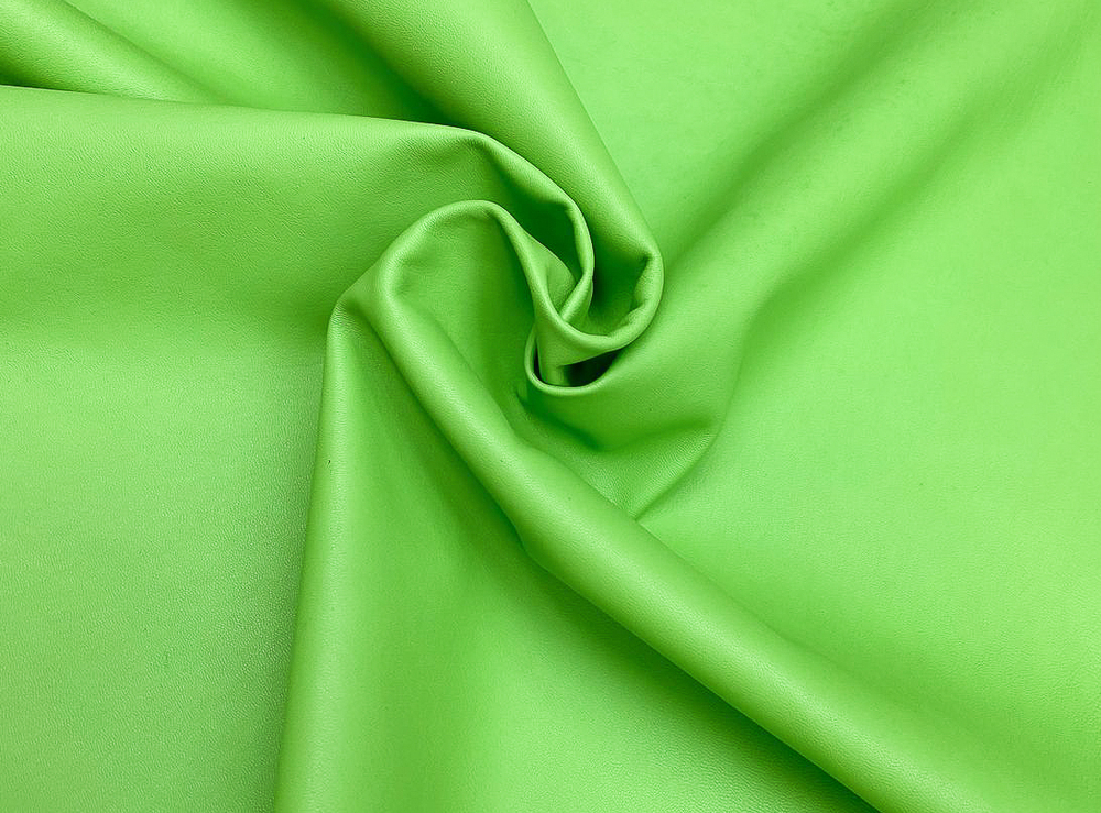 Натуральная кожа овчина Neon Green зеленая