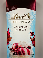Lindt Ice Cream Молочный шоколад Amarena Kirsch с вишневой начинкой, 100 г (Германия)