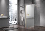 Душевая перегородка Vincea Волк-Ин (Walk-In) VSW-1H100MRG, 1000*2000, брашированное золото, стекло зеркальное