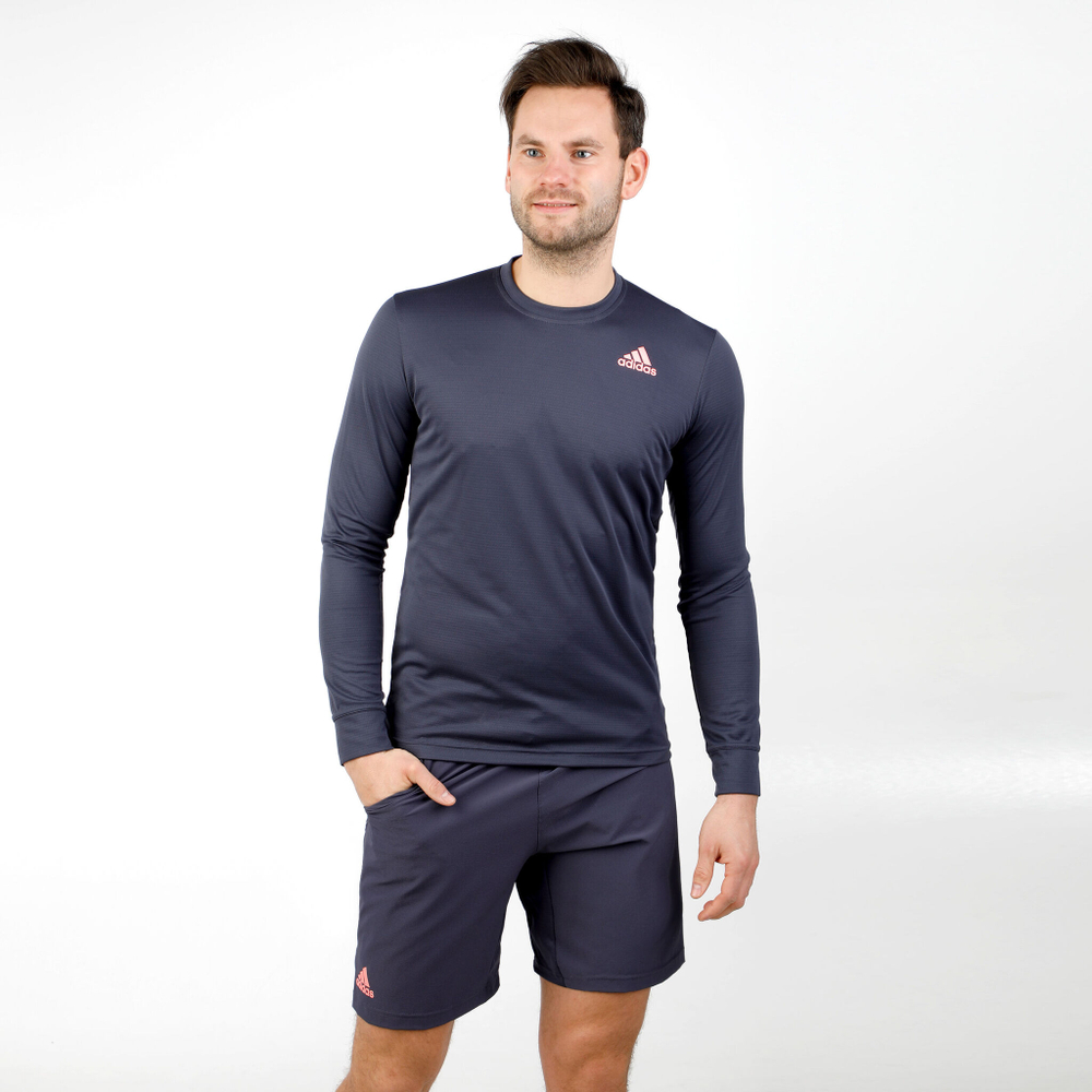 Мужское теннисное поло adidas Freelift Long Sleeve Men - Dark Blue