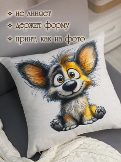 Подушка декоративная 40х40 с ярким мультяшным принтом