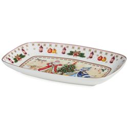 БЛЮДО LEFARD "ДЕД МОРОЗ И СНЕГУРОЧКА" ПРЯМОУГ. 25*16*3 СМ (КОР=12ШТ.)