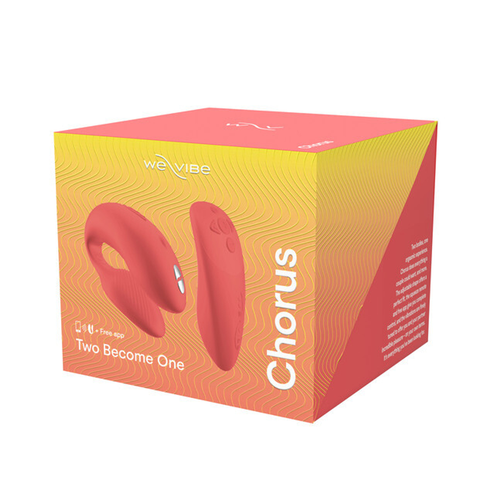 Сенсорный вибромассажер для пар We-Vibe Chorus Crave Coral (Цвет: красный)