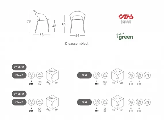 Стул Lady B Go Green, оливковый