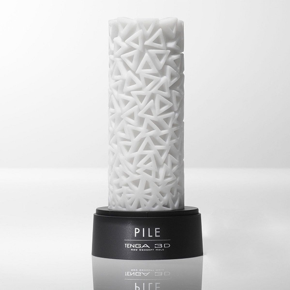 Белый 3D мастурбатор 11,6см Tenga Pile TNH-005