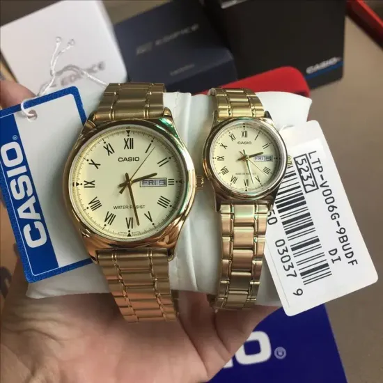 Парные часы Casio Standard: MTP-V006G-9B и LTP-V006G-9B