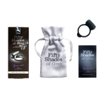 Черное эрекционное виброкольцо 3см Fifty Shades of Grey Yours and Mine Vibrating Love Ring