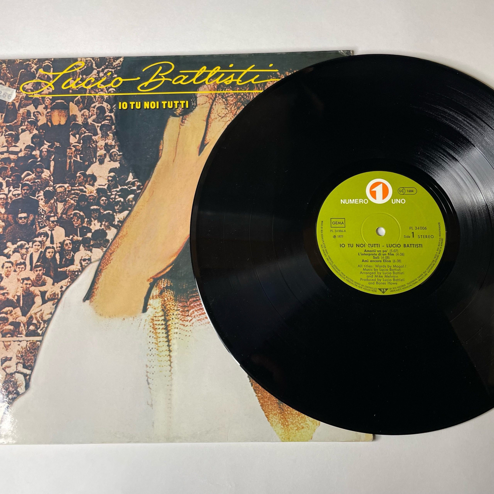Винтажная виниловая пластинка Lucio Battisti Io Tu Noi Tutti (Germany 1977)