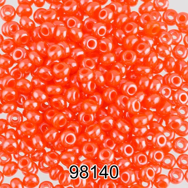 Бисер Preciosa 10/0 (2.3 мм), 500 г, 98140 (Ф159) яр.оранжевый