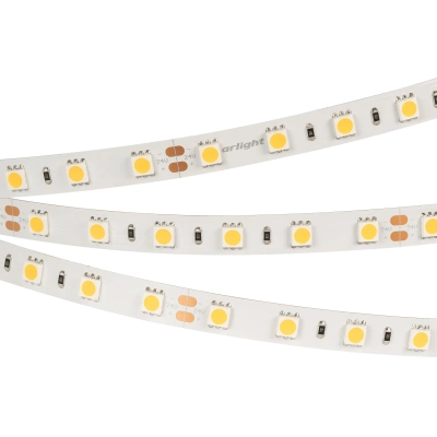 Лента RT 2-5000 24V Cool 8K 2x (5060, 300 LED, LUX) (Arlight, 14.4 Вт/м, IP20)