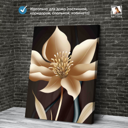 Картина karTTina "НЕЖНЫЕ ЦВЕТЫ", 150 см х 70 см
