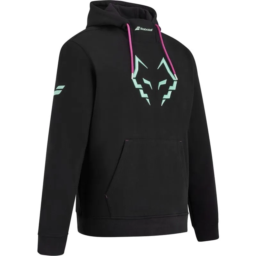 Мужская теннисная кофта Babolat Hood Sweat J. Lebron - black