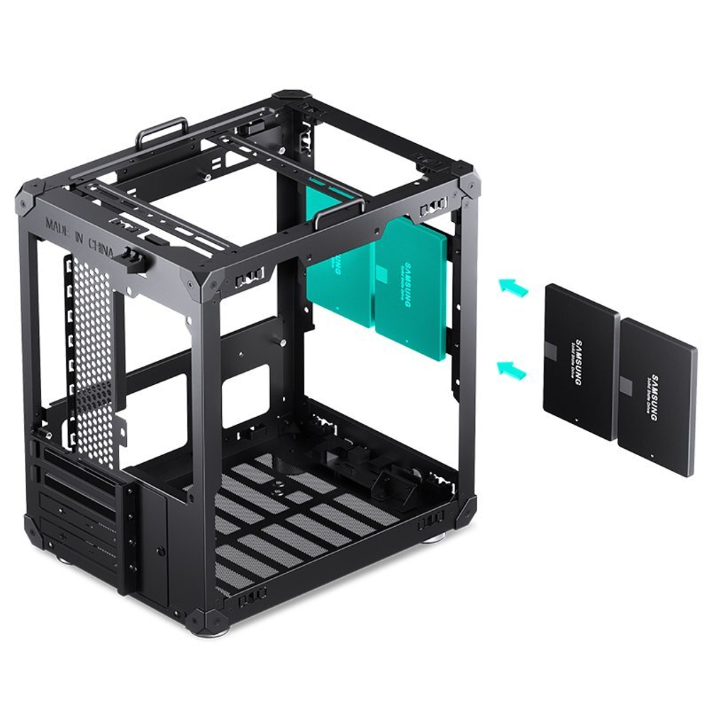 Корпус JONSBO C6 Handle, ITX, M-ATX, черный (без БП)