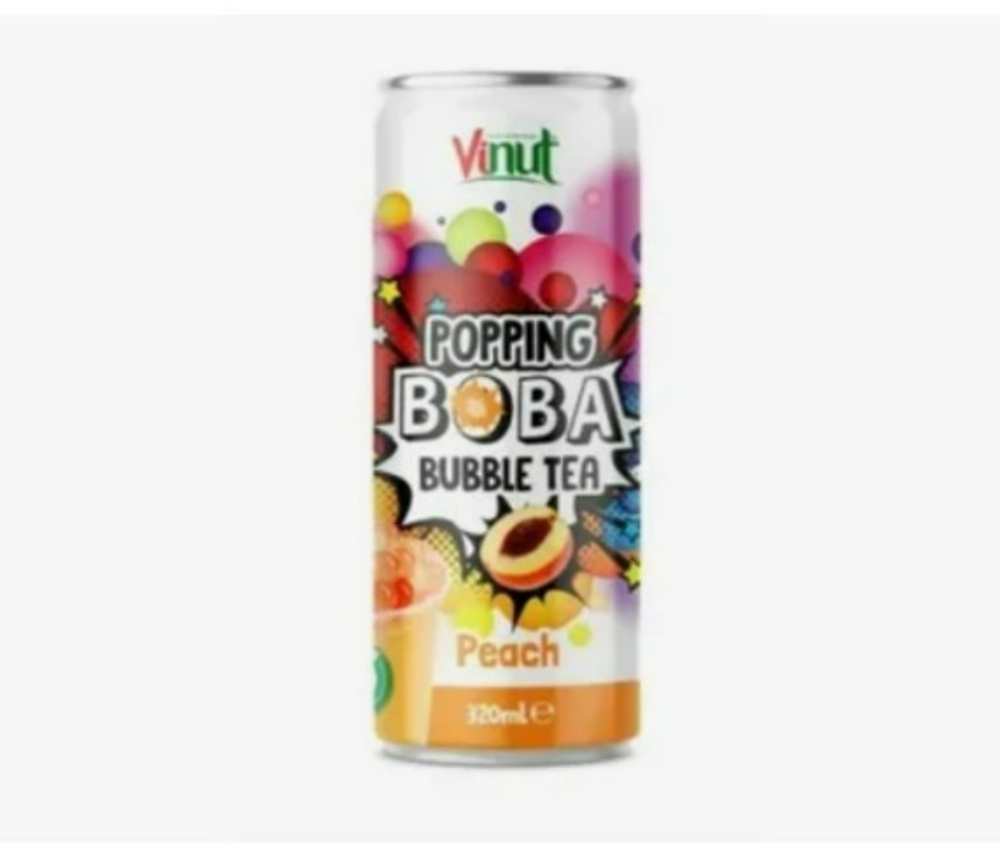 Напиток Vinut Bubble Tea Peach Чай с шариками Персик 320мл (24шт)   Вьетнам