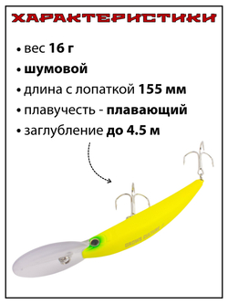 Воблер для троллинга Deep Diver 110F 16 г цвет #28