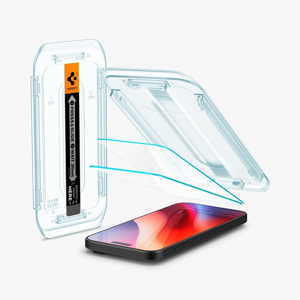 Стекло Spigen Glass tR EZ Fit 2 Pack, transparency - iPhone 16 Pro Max / 17 Pro Max