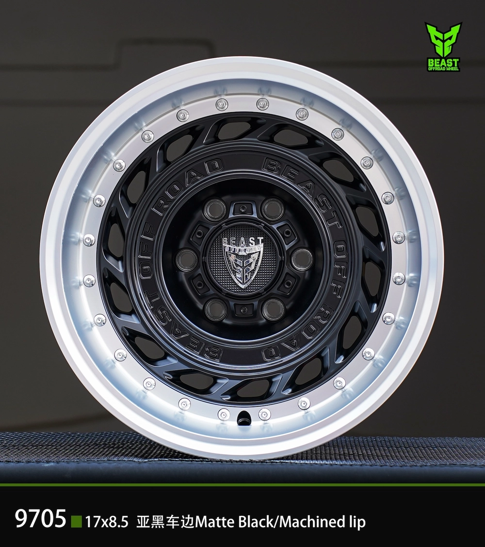 Диск колёсный литой BEAST OFFROAD 9705 R17 8,5 ЕТ0 Matte Black Machine Lip