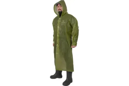 Плащ-дождевик СЛЕДОПЫТ, EVA, 80х131см, на кнопках, с капюшоном, цв. army green, р. 60-62