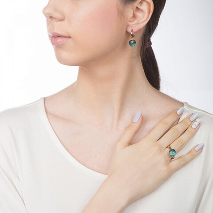 Кольцо Qudo Firenze blue apatite 18 мм 610143/17.8 BL/RG размер 18