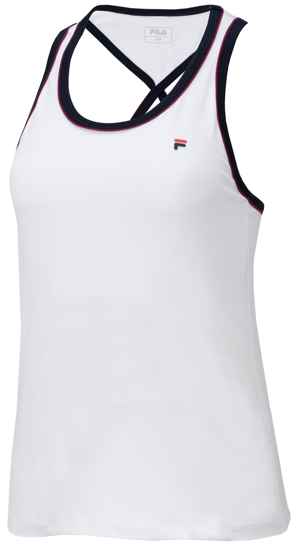Женский теннисный топ Fila Top Jodie - white/navy comb