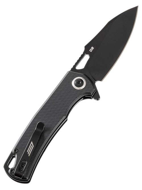 Нож складной GhostBlade Polter, сталь D2, 58-62 HRC, Spear-point, рукоять G10 чёрная, замок Liner lock, флиппер, 107 г