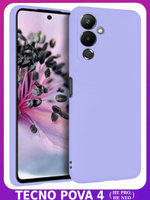 Мягкий Soft Touch чехол из силикона для TECNO POVA 4 (не PRO / NEO!) с бархатной подкладкой