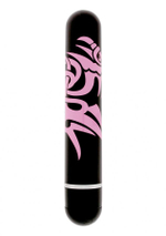 Чёрный вибратор с принтом Lovers Ink Tattoo - 11,5 см.