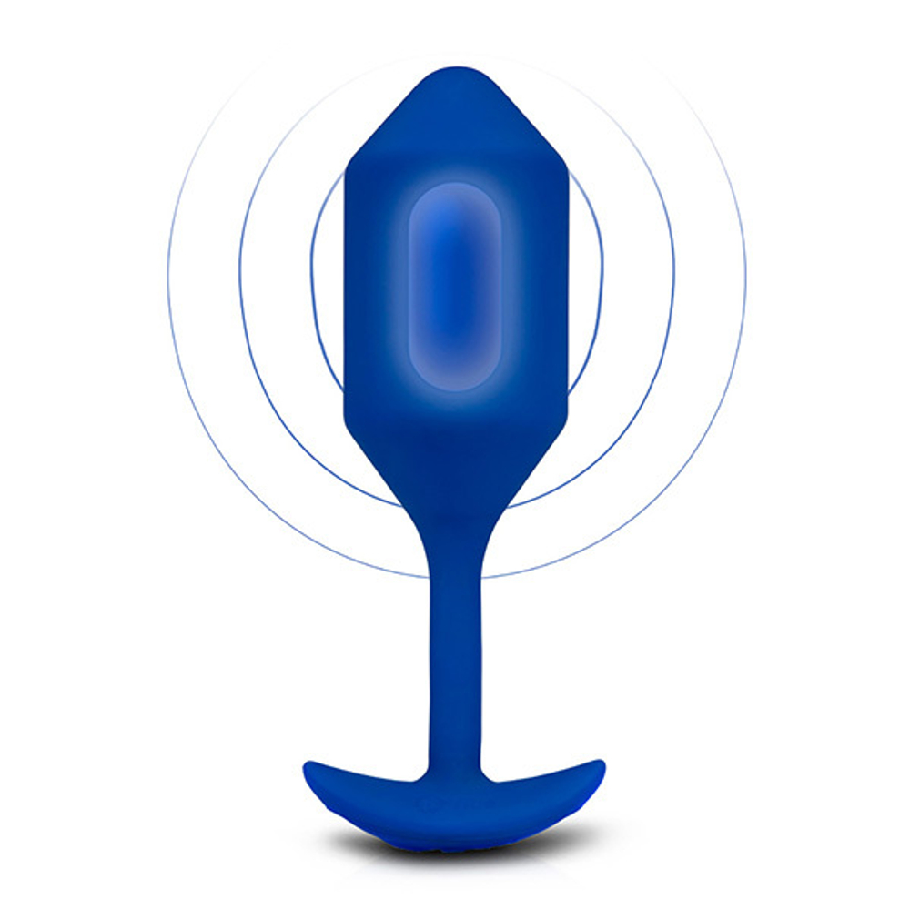 Синяя пробка для ношения с вибрацией 15см b-Vibe Vibrating Snug Plug 4 BV-015-NAV